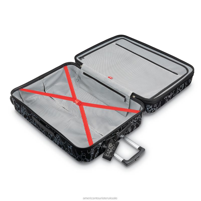 Disney Mickey Scribble 20'' Spinner 0HTH4100 American Tourister Mickey Mouse Multi Face Luggage