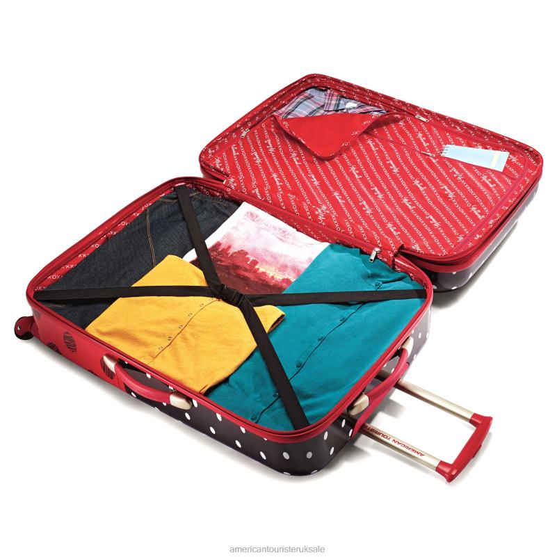 Disney Minnie Mouse 21'' Hardside Spinner 0HTH456 American Tourister Minnie Mouse Red Bow Luggage