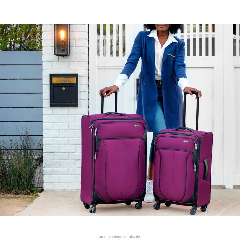 4 Kix 2.0 24'' Spinner 0HTH488 American Tourister Purple Orchid Luggage