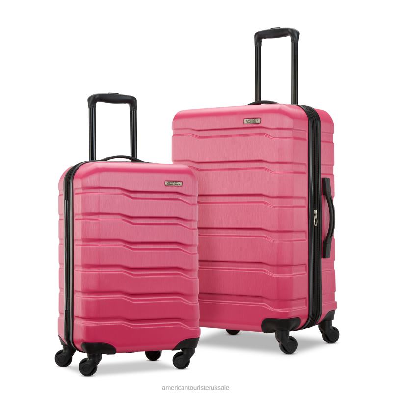 Color Blast 2 Piece Set 0HTH44 American Tourister Fuchsia Pink Luggage