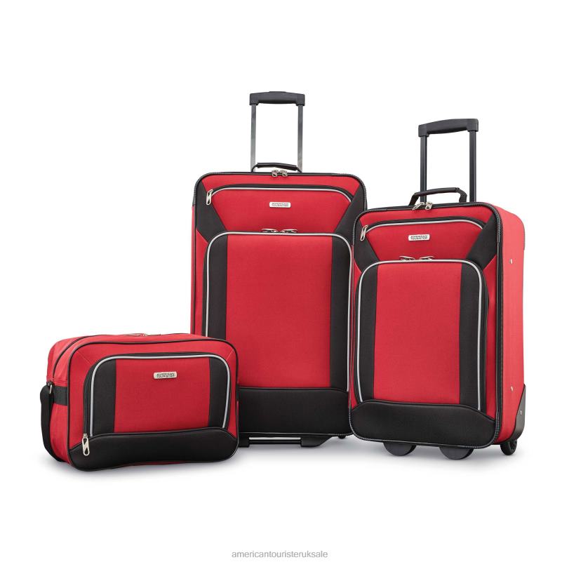 Fieldbrook XLT 3 Piece Set 0HTH4118 American Tourister Red/Black Luggage