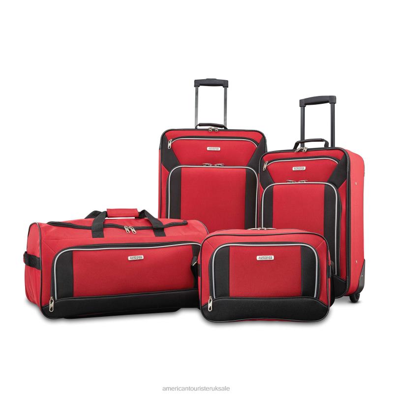 Fieldbrook XLT 4 Piece Set 0HTH492 American Tourister Red/Black Luggage