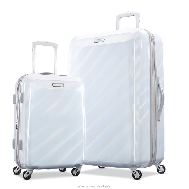 Moonlight 2 Piece Set (CO/L) 0HTH422 American Tourister Iridescent White Luggage