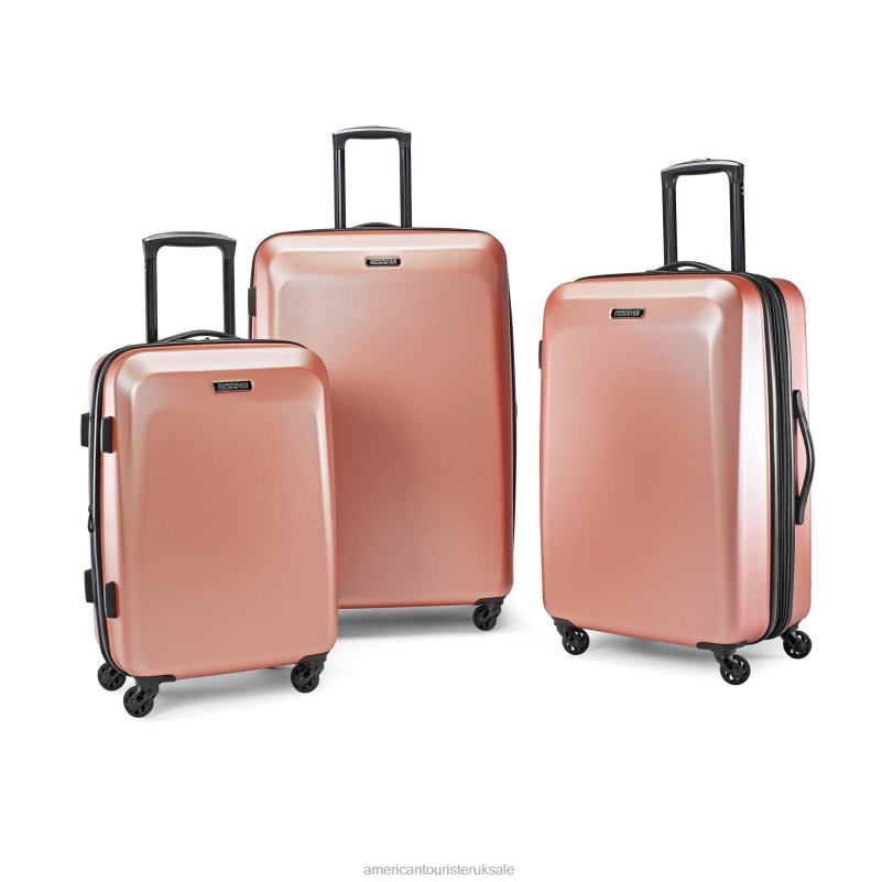 Moonlight 3 Piece Set 0HTH4134 American Tourister Rose Gold Luggage