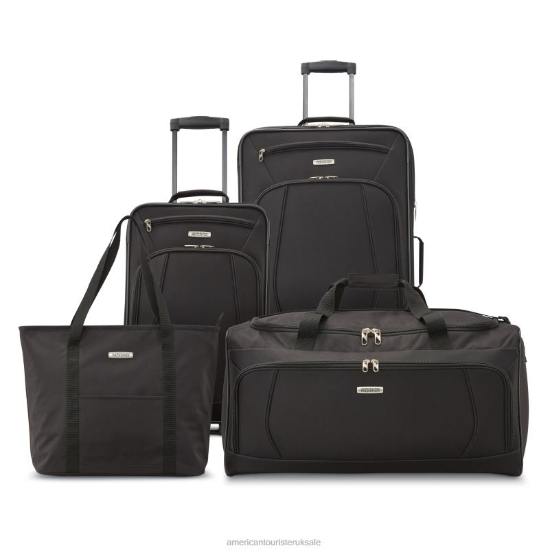 Riverbend 4 Piece Set 0HTH418 American Tourister Black Luggage