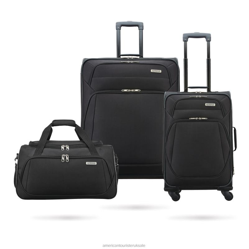 Stack-It 3 Piece Set 0HTH412 American Tourister Black Luggage
