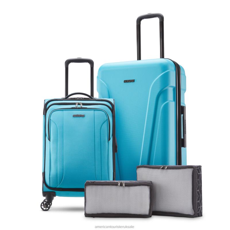 Troupe Duo 4 Piece Travel Set 0HTH4132 American Tourister Pool/Scuba/Teal Luggage