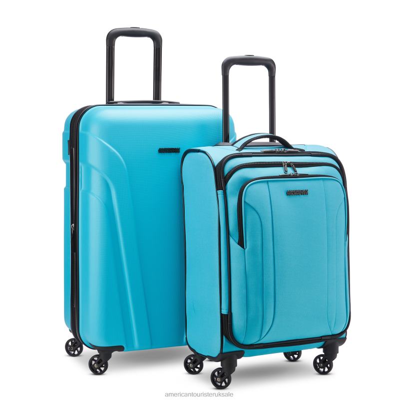 Troupe Duo 4 Piece Travel Set 0HTH4132 American Tourister Pool/Scuba/Teal Luggage