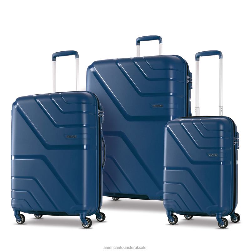 Upland 3 Piece Set 0HTH410 American Tourister Marine Blue Luggage