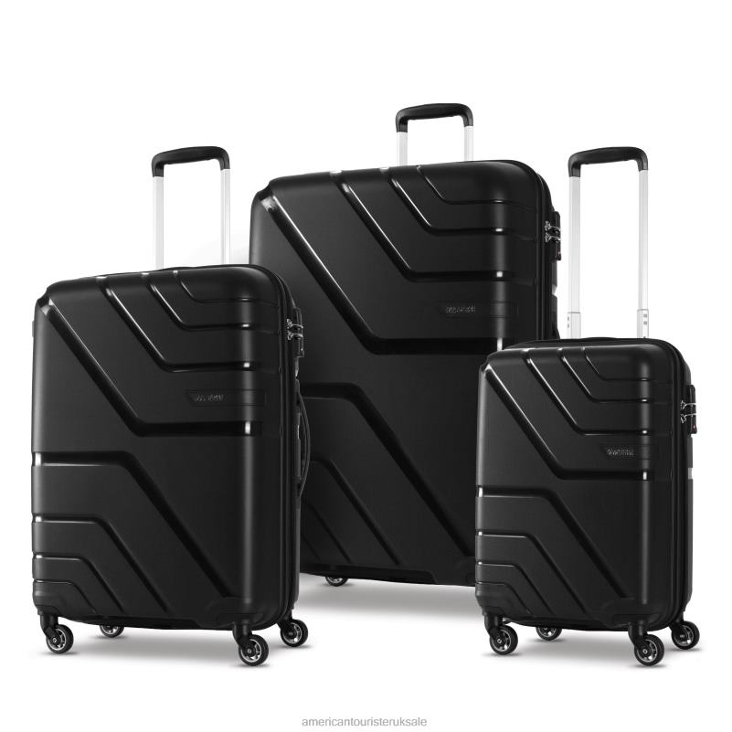 Upland 3 Piece Set 0HTH411 American Tourister Black Luggage