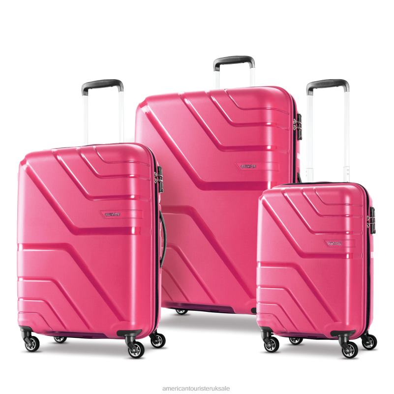 Upland 3 Piece Set 0HTH48 American Tourister Pink Luggage